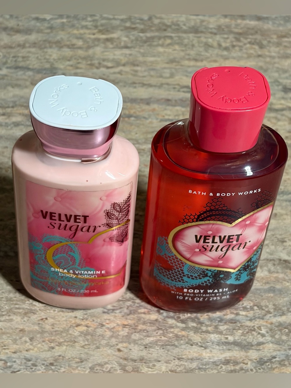 Bath & Body Works Discontinued Velvet Sugar Shower Gel & Body Lotion